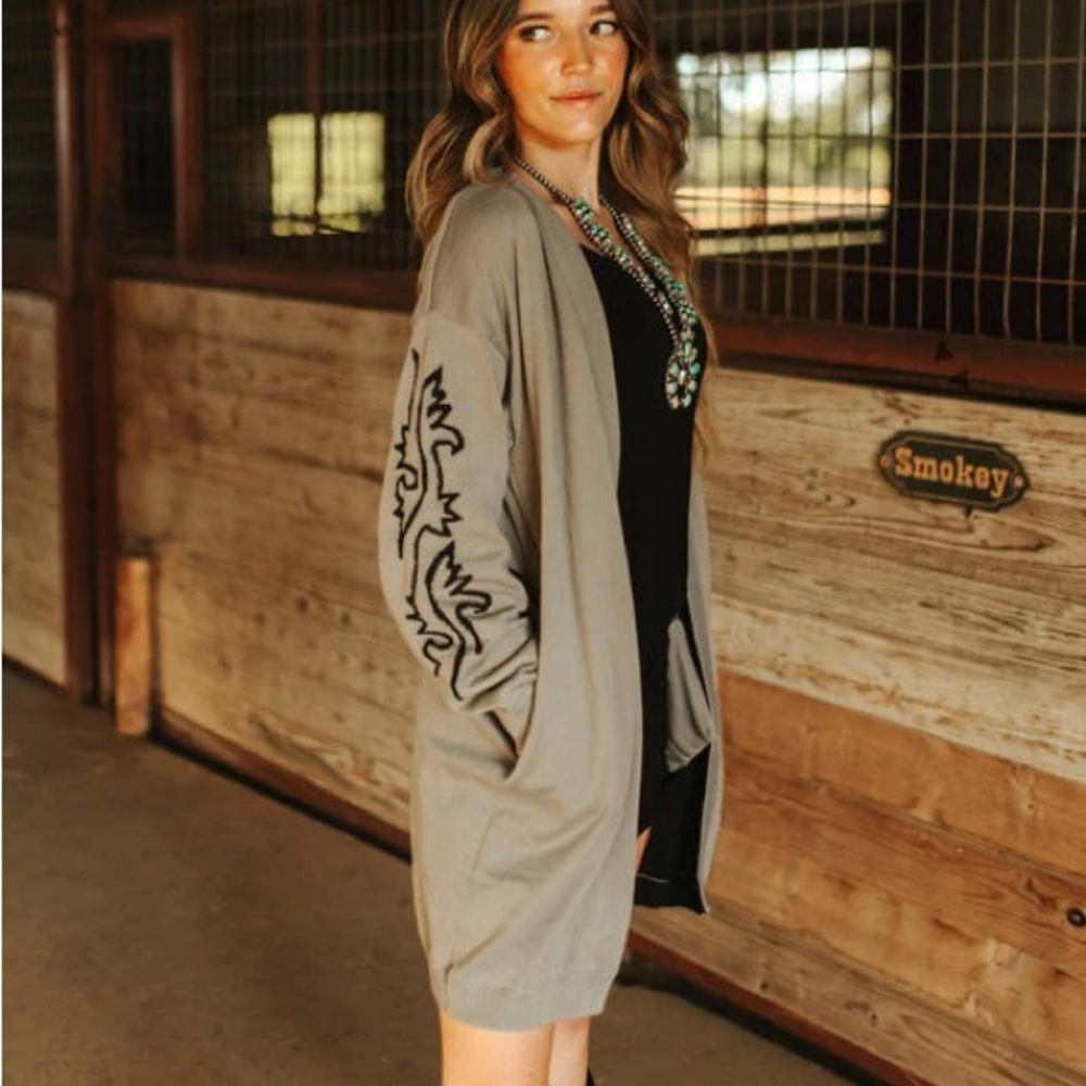 Two 2 Fly Ryon Roper Reversible Horse Cardigan L/XL - Picture 2 of 3